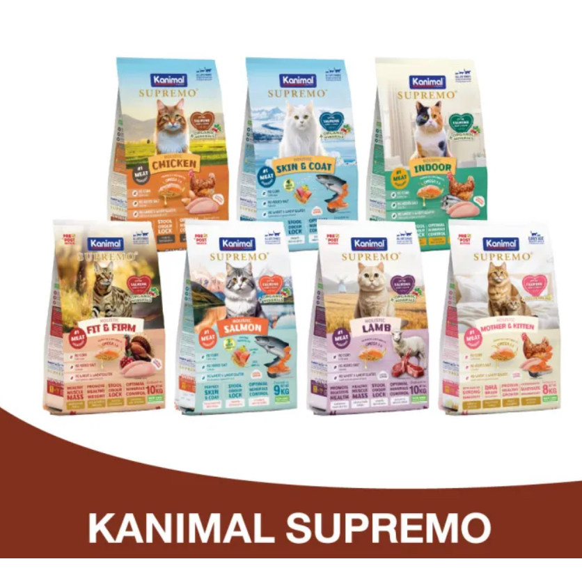 ขายดีในไลฟ์) KANIMAL SUPREMO Cat Food อาหารแมวคานิมอลซูพรีโม่ มี 7 สูตรให้เลือก สําหรับน้องแมวทุกสายพันธุ์