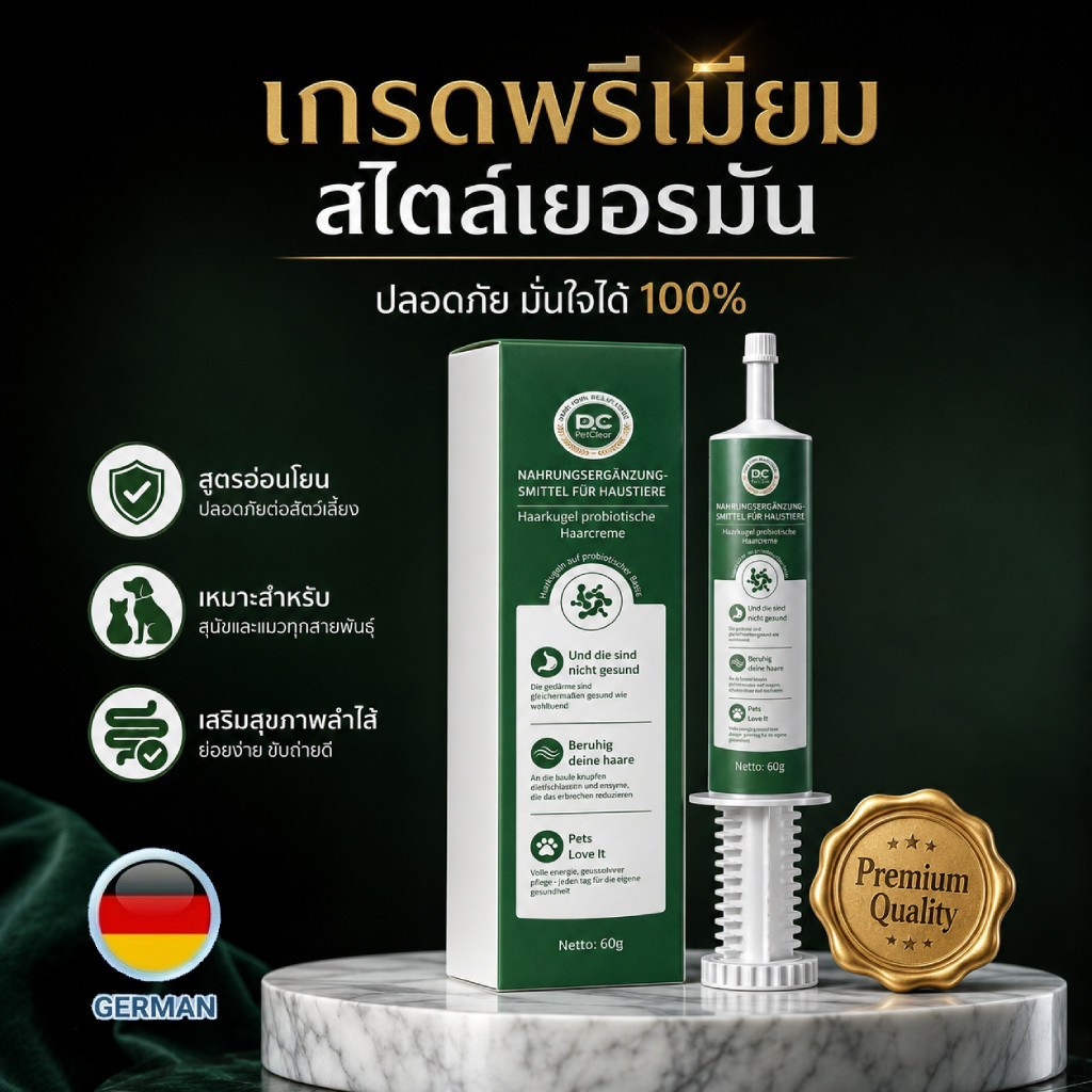 โปรคุ้ม 3 หลอด เจลก้อนขนแมว 60g สูตรโปรไบโอติก ไลซีน ทอรีน สําหรับแมว