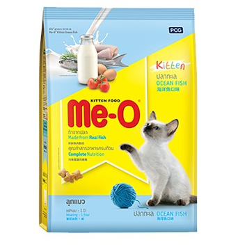 Me-o มีโอ ลูกแมว รสปลาทะเล สําหรับลูกแมว ตั้งแต่หย่านมถึงอายุ 1 ปี แบบกระสอบ ขนาด 6.8 กิโลกรัม