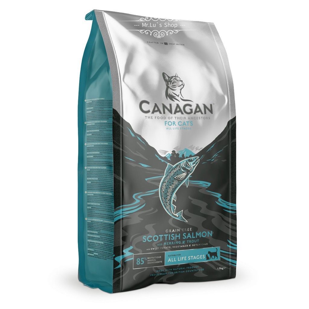 Canagan คานาแกน สคอททิช แซลมอน สําหรับ อาหารแมว ขนาด 375 กรัม 375g