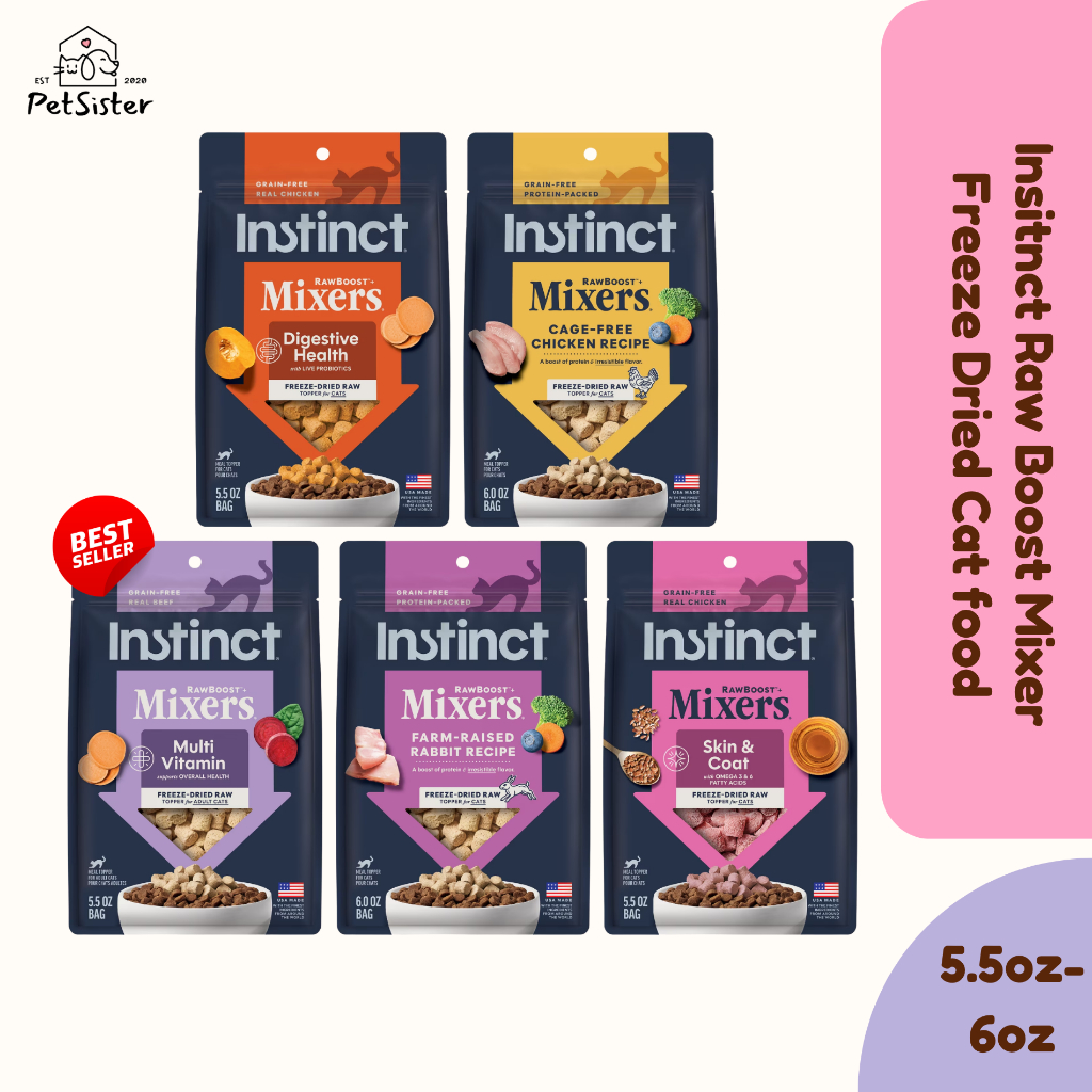 Instinct Freeze Dried Raw Boost Mixer Topper Cat Food 170g อาหารน้องแมวเกรดพรีเมี่ยม X Petsister