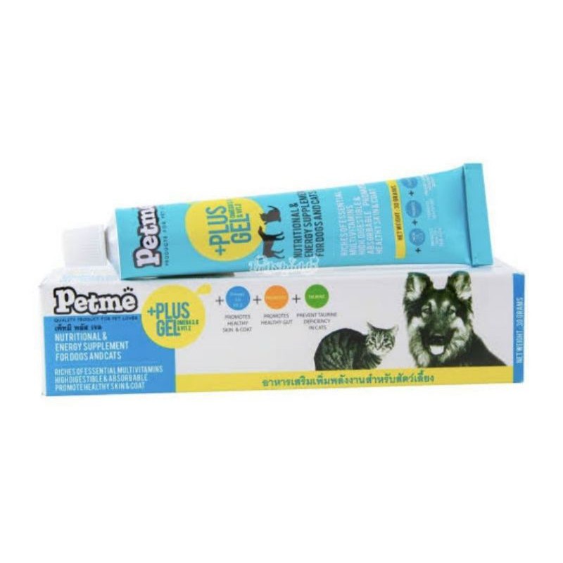 Petme plus gel 30gm บํารุง วิตามินสําหรับสุนัขและแมว เบื่ออาหาร ฟื้นฟูร่างกาย บํารุงร่างกาย