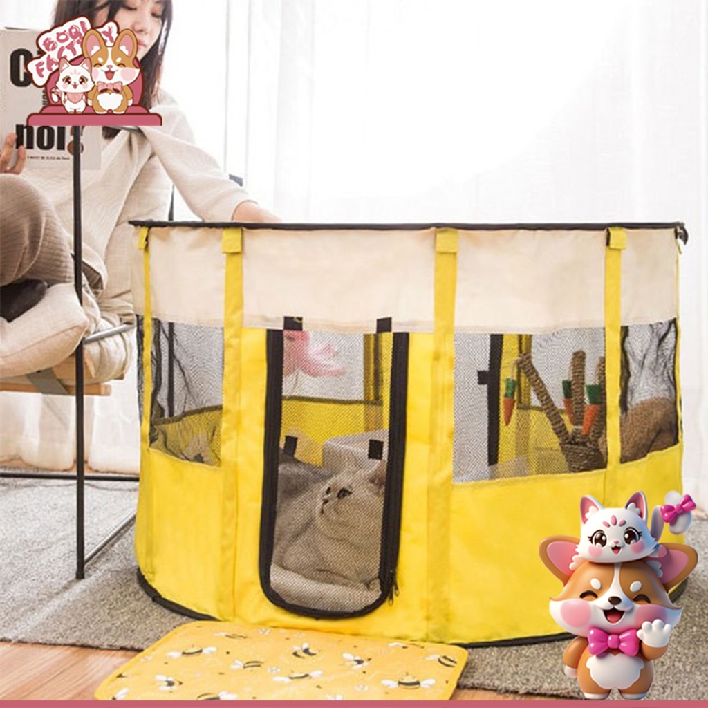 คอกสัตว์เลี้ยง พับได้ คอกสุนัขพกพา ที่นอนแมว คอกแมว คอกหมา กรงสัตว์เลี้ยง Cat House